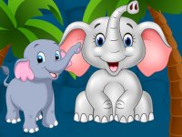 Sweet Elephants Jigsaw Puzzle Game