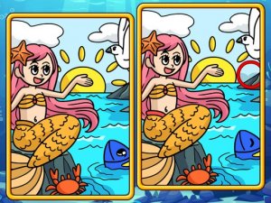 Mermaids: Spot The Differences Online Puzzle Game