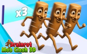 Brainrot Mob Clash 3D: Merge & Battle